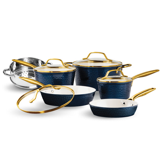Pro Hammered Natural Collection Cookware Set