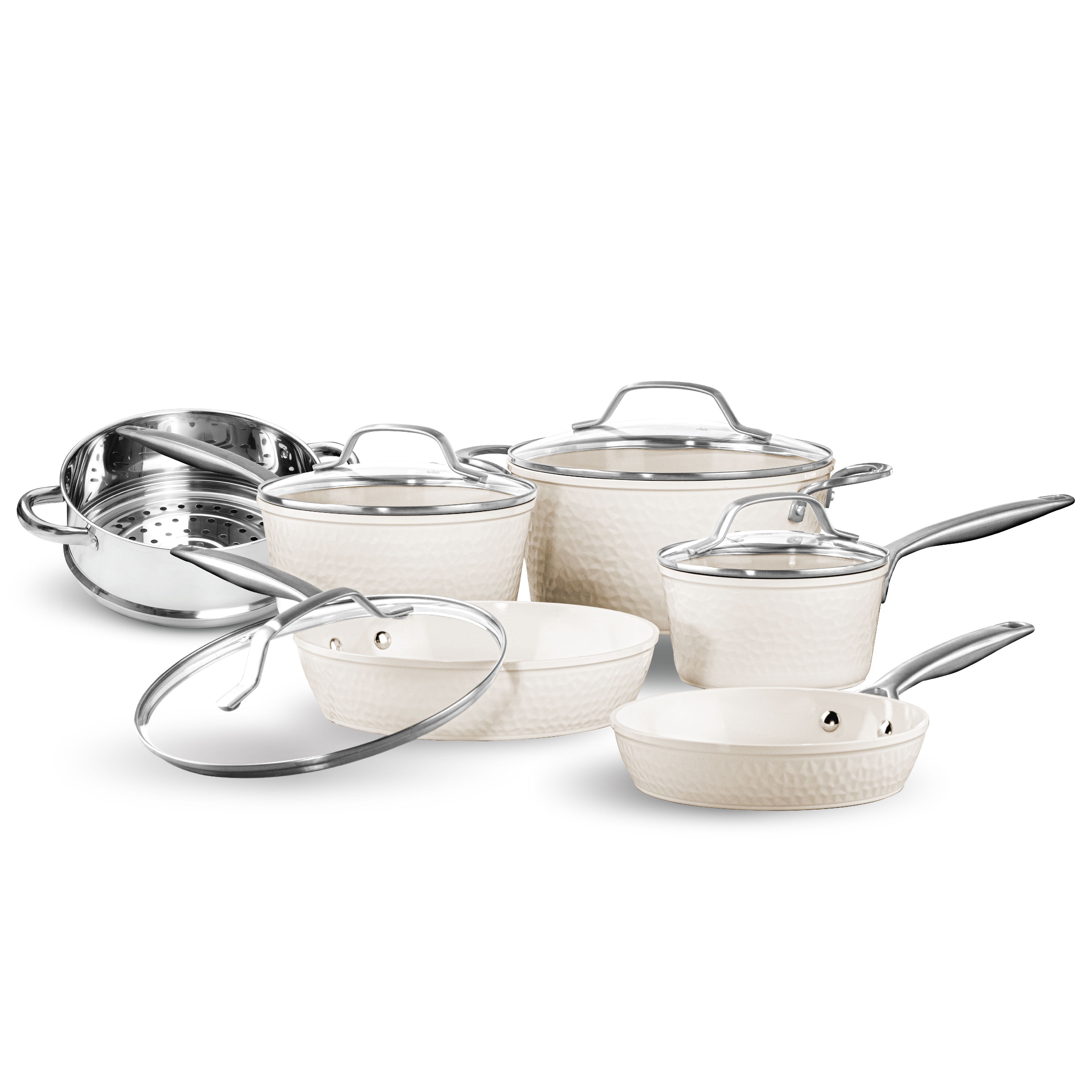 Pro Hammered Natural Collection Cookware Set – Gotham Steel