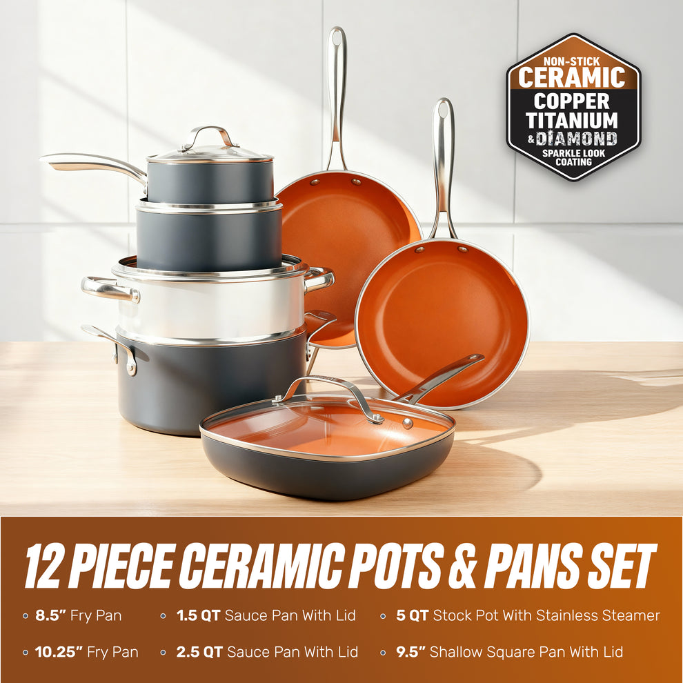 Signature Ceramic Collection Cookware Set – Gotham Steel
