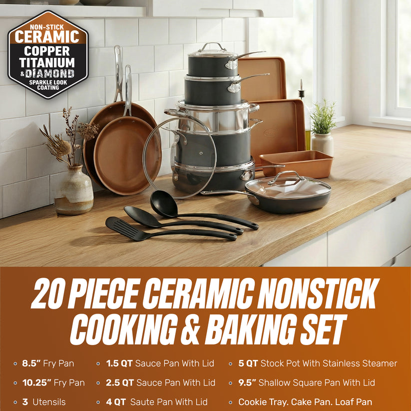 Signature Ceramic Collection Express Cookware Bundle – Gotham Steel