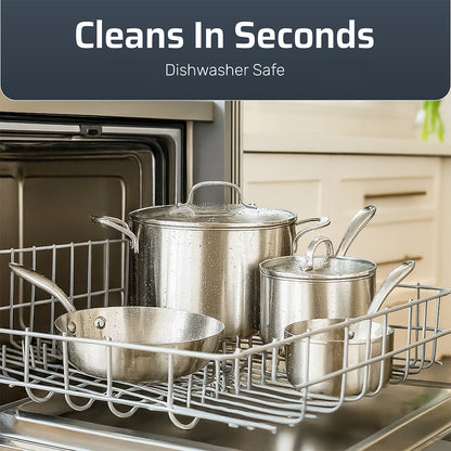 10 Piece Tri-Ply Stainless Steel Cookware Set