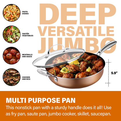 Cast Textured Sauté Pan with Lid