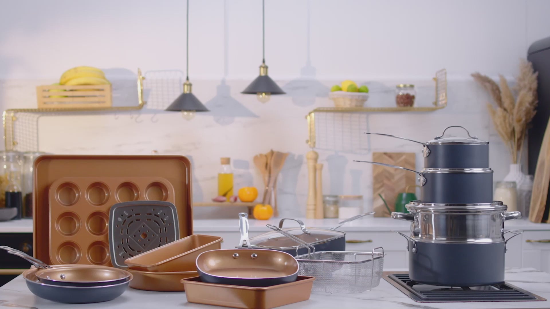 Signature Ceramic 20pc Kitchen in a Box - Cookware & Bakeware