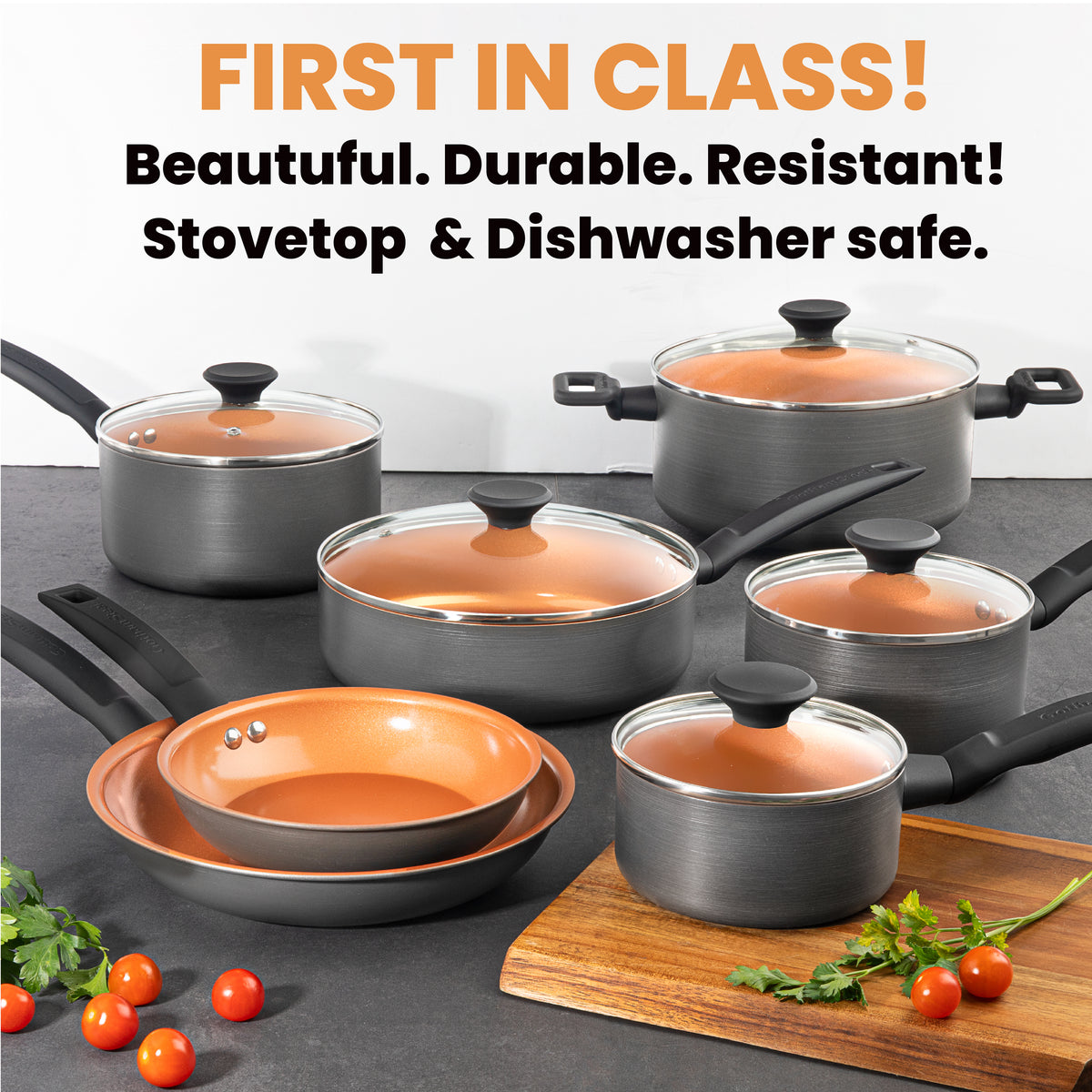 13-Piece Pro Premiere Hard Anodized Cookware Set – Gotham Steel