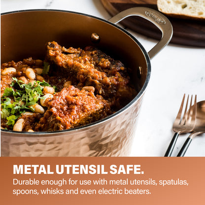 Hammered Copper Cookware Set