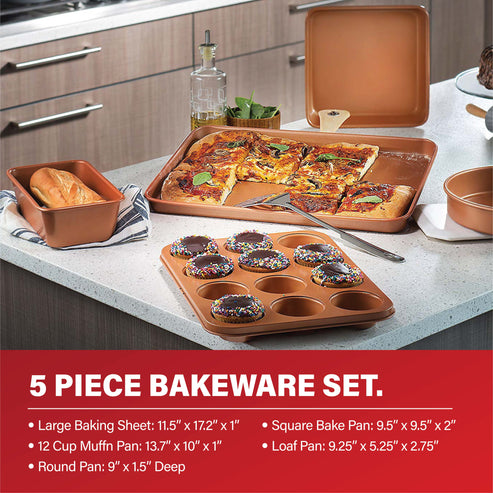 Signature Ceramic 20pc Kitchen in a Box - Cookware & Bakeware Combo Set ...